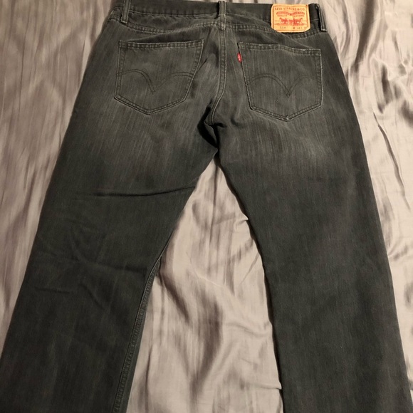 Men’s Levi’s 514 Straight Jeans Dark Grey 34x30 - Picture 2 of 5